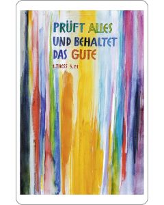 Spielkartenkalender (10 Ex.) 'Prüft alles und behaltet das  Gute! 1. Thess. 5,21'