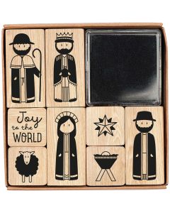Stempel-Set 'Krippe' 9-teilig in Box