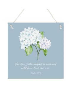 Deko-Schild 'Hortensie'