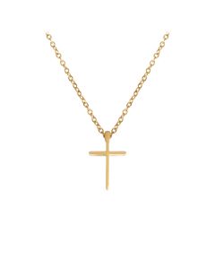 Halskette mit Anhänger 'Kreuz, zierlich'
