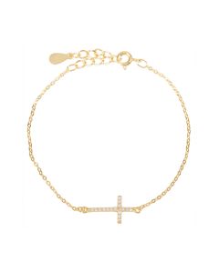 Armband Kreuz vergoldet