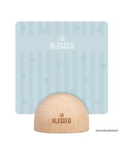 Kartenhalter rund und Postkarte 'Blessed'