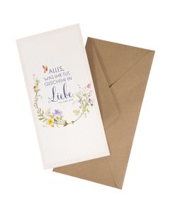 Klappkarte 'Alles, was ihr tut, geschehe in Liebe' 1. Korinther 16,14 (1 Ex.)