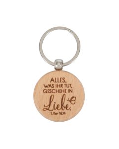 Schlüssellanhänger 'Alles, was ihr tut, geschehe in Liebe'  1. Korinther 16,14