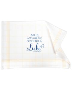 Geschirrtuch 'Alles, was ihr tut, geschehe in Liebe.'