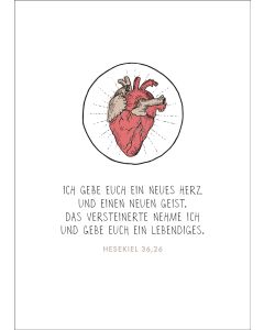 Postkarte Ich gebe euch ein neues Herz und einen neuen Geist