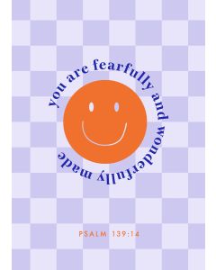 Postkarte you are fearfully and wonderfully made