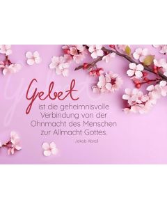 Postkarte Gebet ist die geheimnisvolle Verbindung