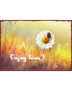 Metallschild 'Enjoy him'