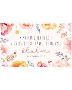 Holzschild Wenn dein Leben in Gott verwurzelt ist