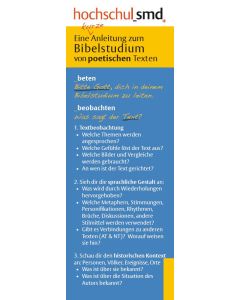 Bibellesezeichen poetische Texte hellblau