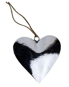 ALU-HERZ GEHAEMMERT 13X13CM