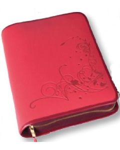 Bibelhülle aus Appleskin 'Ranken' rot, glatt