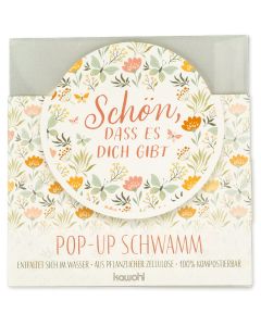 Pop-Up-Schwamm 'Schön, dass es dich gibt'