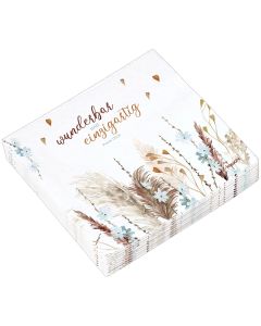Servietten 'wunderbar und einzigartig' 20 Ex.