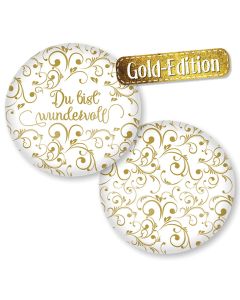 Magnet-Set 'Du bist wundervoll - Gold-Edition' 2 Ex.