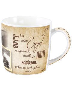 Grafiktasse 'Gott hat seine Engel ...'