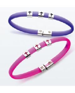 Armband 'Kreuze/Cross' lavendel