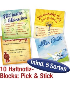Paket Haftnotizen 'Pick & Stick' 10 Ex.