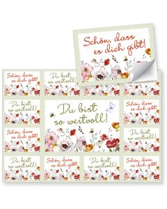 Aufkleber-Grußkarte Neutral 12 Ex.