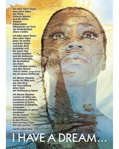 Postkarte 'I Have A Dream' 12 Ex.