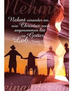 Faltkarte 'Nehmt einander an ...'