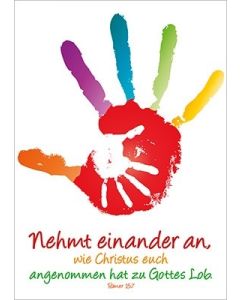 Faltkarte 'Nehmt einander an ...'