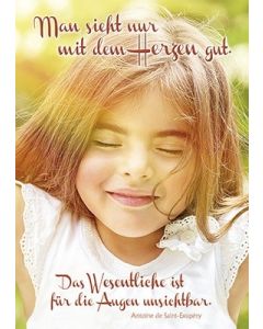 Poster A3 'Man sieht nur mit dem Herzen'