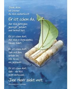 Poster A3 'Denk dran, wo immer ...'
