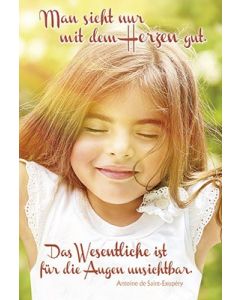 Postkarte 'Man sieht nur mit ...' 12 Ex.