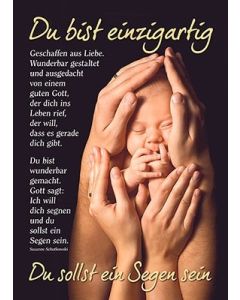 Postkarte 'Du bist einzigartig' 12 Ex.