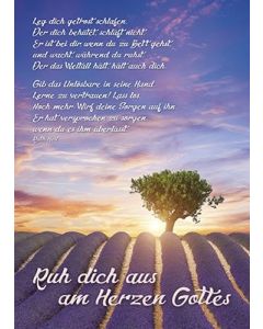 Poster A3 Ruh dich aus am Herzen Gottes