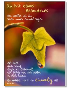 Poster A3 'Du bist etwas Besonderes'