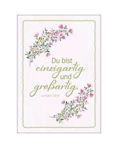 Postkarte 'Du bist einzigartig und großartig' 4 Ex.