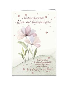 Faltkarte 'Zum Geburtstag herzliche Glück- und Segenswünsche'