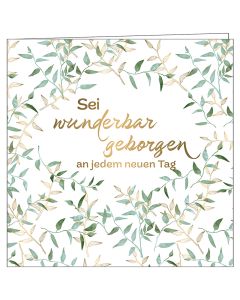 Faltkarte Neutral 'Sei wunderbar geborgen ...'
