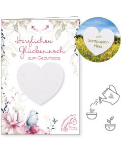Faltkarte Geburtstag 'Herzlichen Glückwunsch ...'