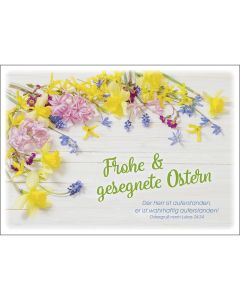 Postkarte 'Frohe & gesegnete Ostern' 12 Ex.