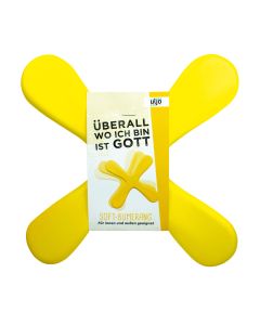 Soft-Bumerang, gelb 'Überall ...'
