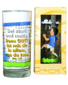 Trinkglas 'Sei stark und mutig' (Motiv Junge)
