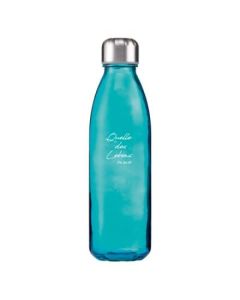 Glas-Trinkflasche 'Quelle' blau