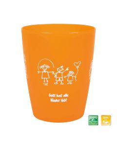 Kinder-Mehrweg-Becher orange