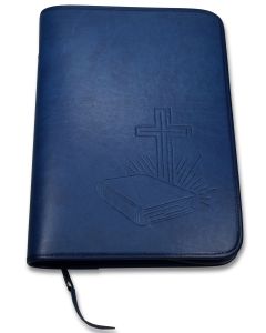 Bibelhülle 'Bibel/Kreuz' ST dunkelblau