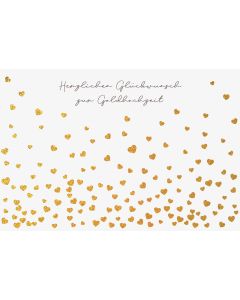 Faltkarte 'Herzlichen Glückwunsch zur Goldhochzeit'