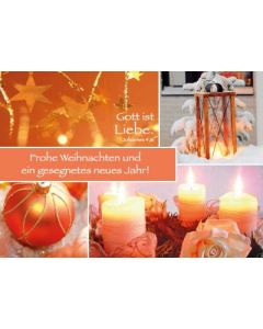 Postkarte 'Weihnachten/Neujahr' 12 Ex.