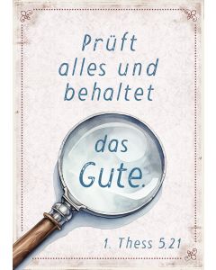Poster A4 'Prüft alles und behaltet das Gute'