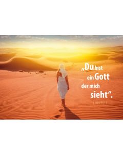 Poster A3 laminiert 'Du bist ein Gott, der mich sieht.'