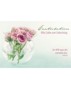 Faltkarte 'Gratulation - Alles Liebe zum Geburtstag'