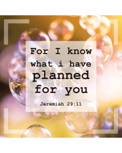 Postkarte 'For I know what I have planned for you. Jeremiah  29:11'